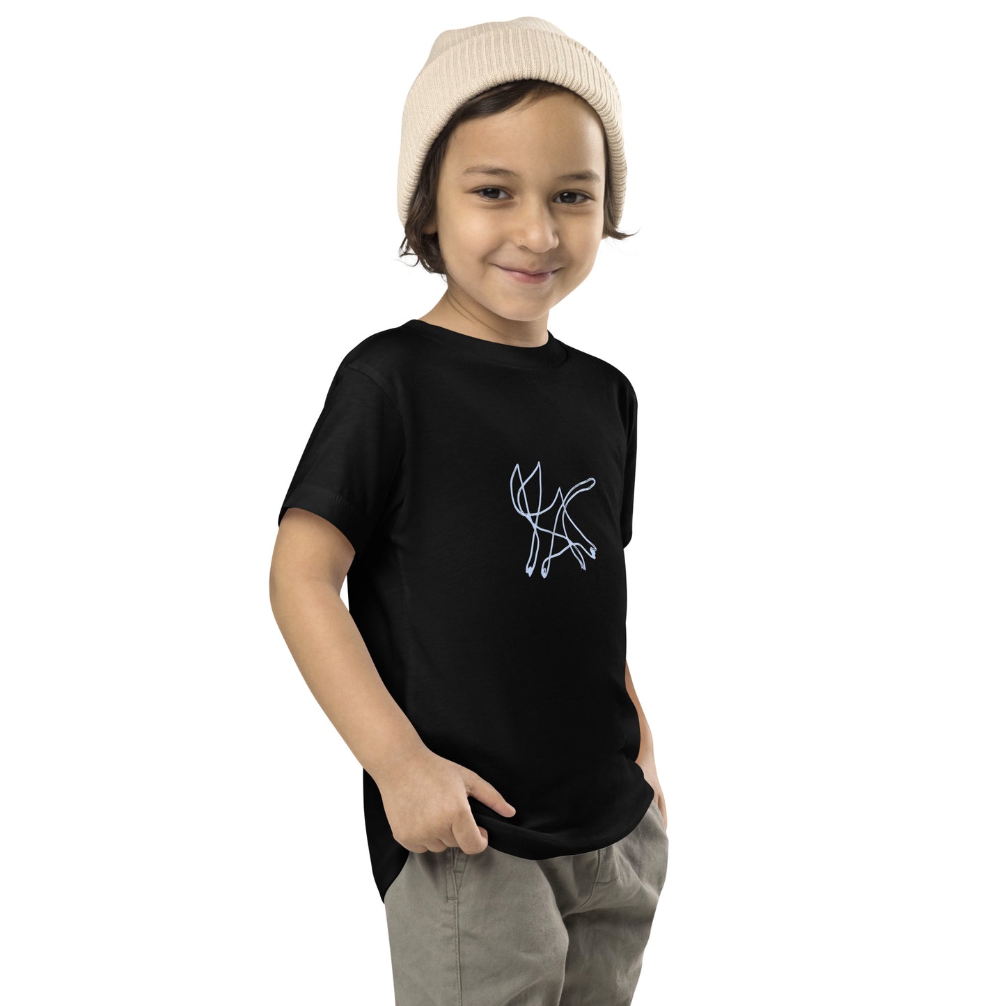 Toddler Squiggle Cat Short Sleeve Tee