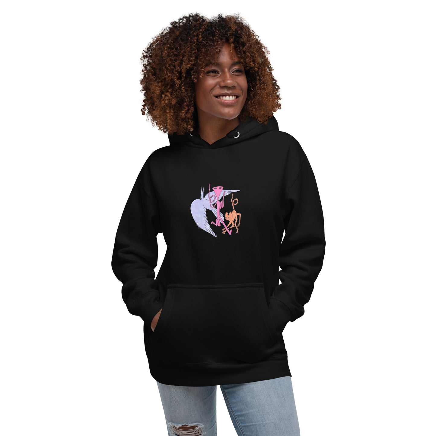 Alien Cat Bird Unisex Hoodie