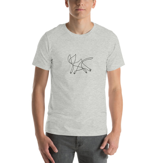 Squiggle Cat Unisex t-shirt