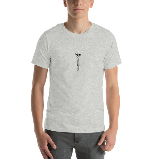 Heart Head Alien Unisex t-shirt